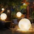 Eco-Friendly Round Solar Garden Light with Warm Glow 